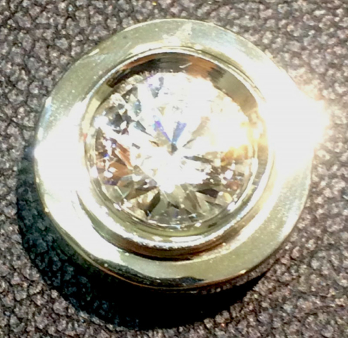 White Gold Sliding Diamond Pendant